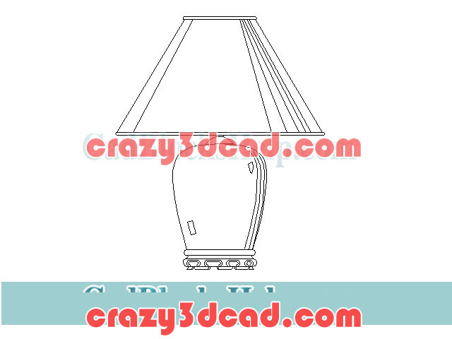 Table lamp CAD blocks